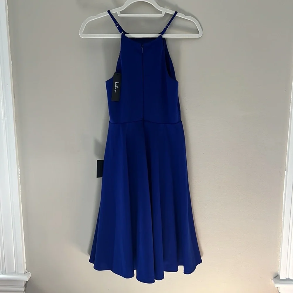 NWT Lulu's Midi Dress Blue Size Small - Picture 2 of 7